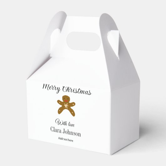 Frohe Weihnachtsbraun-Kekse fügen Namen mit Liebe  Geschenkschachtel (Vorderseite)