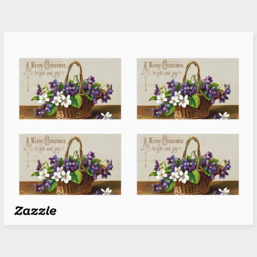 Frohe Weihnachtsbräune und Gay Rechteckiger Aufkleber (Blatt)