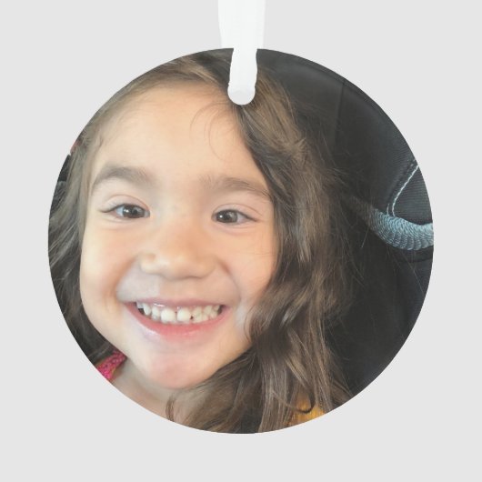 Frohe Weihnachtsbriefe Joy Snowflakes Foto Ornament (Rückseite)