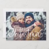 Frohe Weihnachtsbriefe Overlay-Foto Feiertagskarte (Vorderseite)