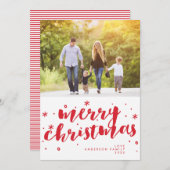 Frohe Weihnachtsbriefe Tag Foto Feiertagskarte (Vorne/Hinten)