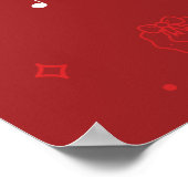 Frohe Weihnachtsbrille 24x36 / Schwarz Poster (Ecke)