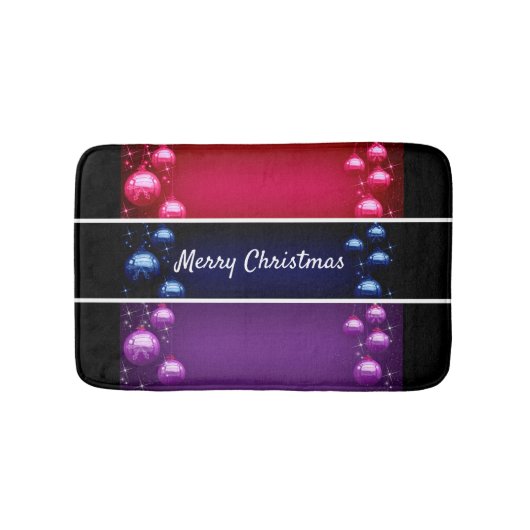 Frohe Weihnachtsbrille Badematte (Vorderseite)