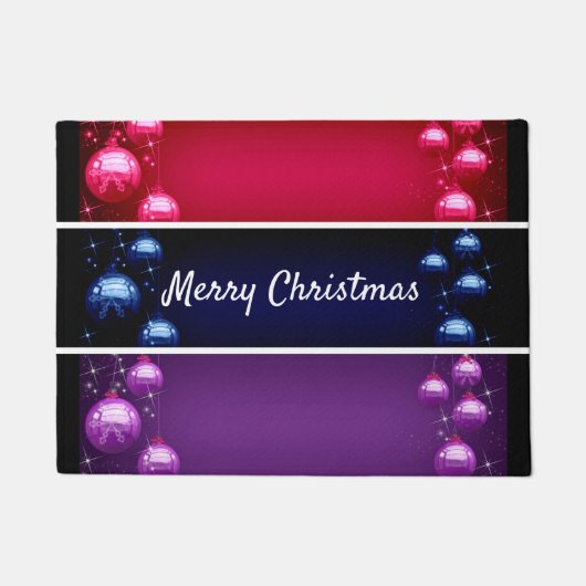 Frohe Weihnachtsbrille Door Mat Fußmatte (Vorderseite)