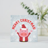 Frohe Weihnachtsbrille Feiertagskarte (Stehend Vorderseite)