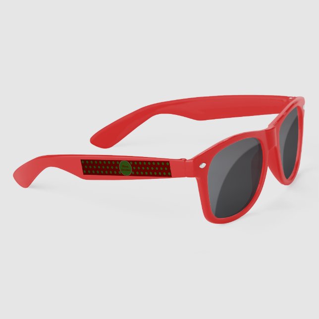 Frohe Weihnachtsbrille (Maroon & Hunter Green) (Rechts)