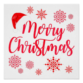 Frohe Weihnachtsbrille Poster