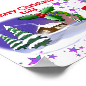 Frohe Weihnachtsbrille Poster (Ecke)