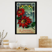 Frohe Weihnachtsbrille Poster (Küche)