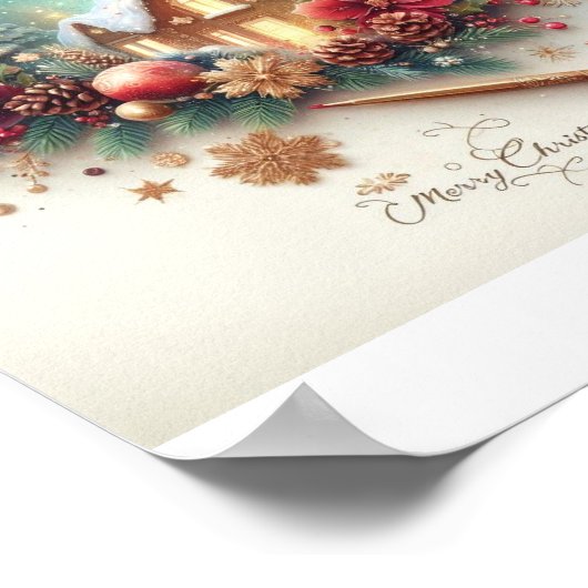 Frohe Weihnachtsbrille Poster (Ecke)