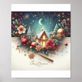 Frohe Weihnachtsbrille Poster