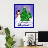 Frohe Weihnachtsbrille Poster (Heimbüro)