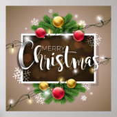 Frohe Weihnachtsbrille Poster (Vorne)