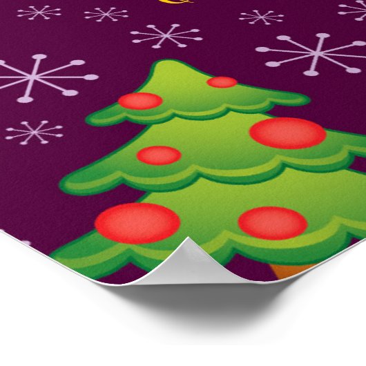 Frohe Weihnachtsbrille Poster (Ecke)