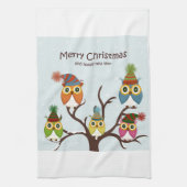 Frohe Weihnachtsbrillen auf dem Baumkastentuch Handtuch (Vertikal)