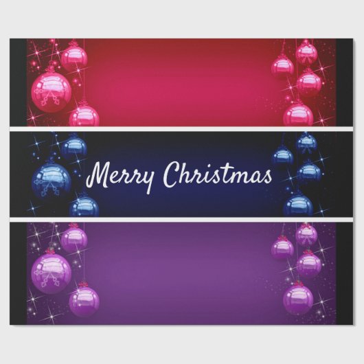 Frohe Weihnachtsbrillen Wrapping Paper Geschenkpapier (Flach)