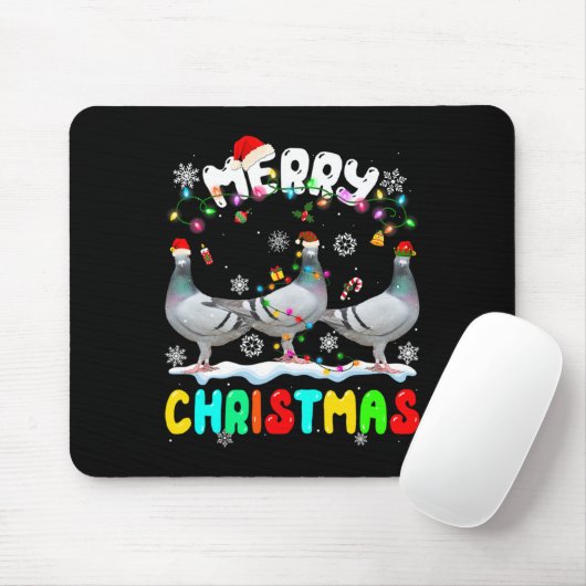 Frohe Weihnachtsbrötchen Lover Weihnachtsmannmütze Mousepad (Mit Mouse)