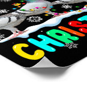 Frohe Weihnachtsbrötchen Lover Weihnachtsmannmütze Poster (Ecke)