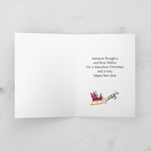 Frohe Weihnachtsbrüder, Weihnachtsbaum Feiertagskarte (Innenseite)