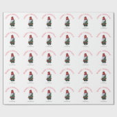 Frohe Weihnachtsbrunnen mit Weihnachtsbaum im Glit Geschenkpapier (Flach)