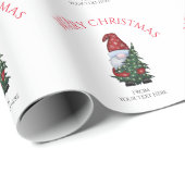 Frohe Weihnachtsbrunnen mit Weihnachtsbaum im Glit Geschenkpapier (Rolleneckpunkt)