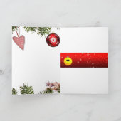 Frohe Weihnachtsbrust Feiertagskarte (Innenseite)