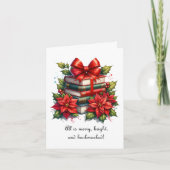 Frohe Weihnachtsbücher Karte (Vorderseite)