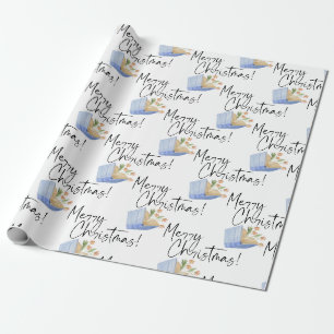 Frohe Weihnachtsbücher mit Blume Geschenkpapier
