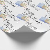 Frohe Weihnachtsbücher mit Blume Geschenkpapier (Ecke)