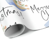 Frohe Weihnachtsbücher mit Blume Geschenkpapier (Rolleneckpunkt)