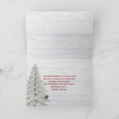 Frohe Weihnachtsbüffel kariert mit Vogel Karte (Innenseite)