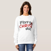 Frohe Weihnachtsbüffel Karierte Religiöse Christli Sweatshirt (Vorne ganz)