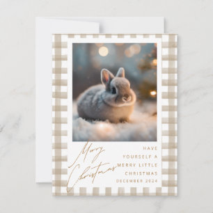 Frohe Weihnachtsbunny Feiertagskarte