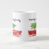 Frohe Weihnachtscoffee Tasse Retro (Vorderseite)
