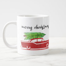 Frohe Weihnachtscoffee Tasse Retro