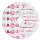 Frohe Weihnachtscollage Fleece Weihnachtsbaumdecke (Vorderseite)