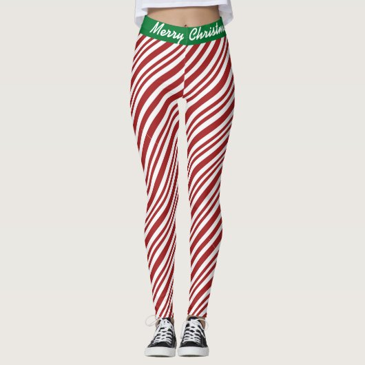 Frohe Weihnachtscreme entpackte Leggings (Vorderseite)