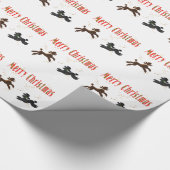 Frohe Weihnachtscreme Geschenkpapier (Ecke)