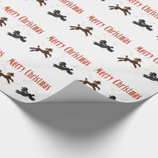 Frohe Weihnachtscreme Geschenkpapier (Ecke)