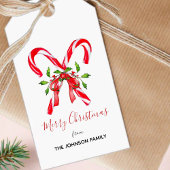 Frohe Weihnachtscreme mit Holly-Blätter Geschenkanhänger