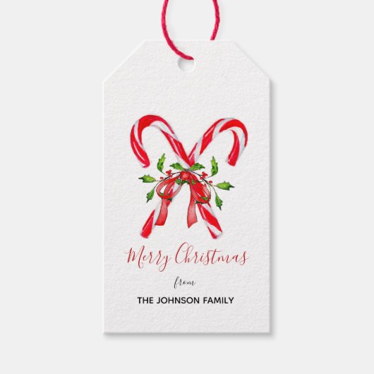 Frohe Weihnachtscreme mit Holly-Blätter Geschenkanhänger (Vorderseite)