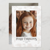 Frohe Weihnachtscreme Toile Holiday Design Feiertagskarte (Vorne/Hinten)