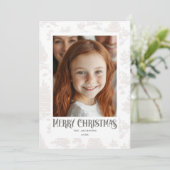 Frohe Weihnachtscreme Toile Holiday Design Feiertagskarte (Stehend Vorderseite)