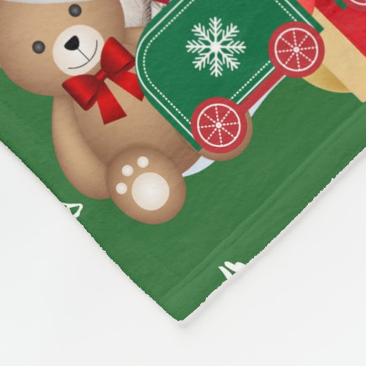 Frohe Weihnachtsdecke Fleecedecke (Ecke)