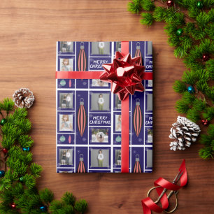 Frohe Weihnachtsdekoration 4 Foto Geschenkpapier