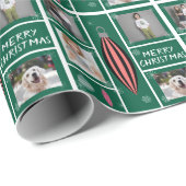 Frohe Weihnachtsdekoration 4 Foto Geschenkpapier (Rolleneckpunkt)