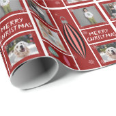 Frohe Weihnachtsdekoration 4 Foto Geschenkpapier (Rolleneckpunkt)