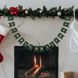 Frohe Weihnachtsdekoration einfach modern Wimpelkette