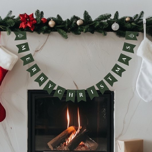 Frohe Weihnachtsdekoration einfach modern Wimpelkette