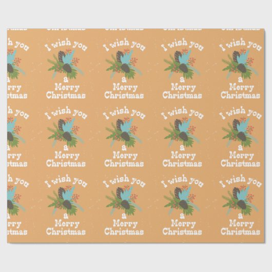 Frohe Weihnachtsdekoration Geschenkpapier (Flach)